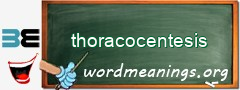 WordMeaning blackboard for thoracocentesis